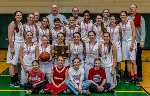 Wadsworth Lady Grizzly basketball team district champs