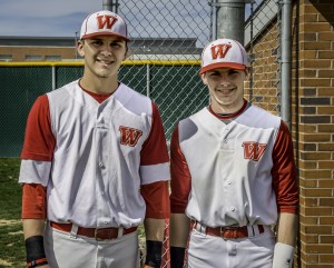 Wadsworth baseball 2015 Nick Bebout (left)