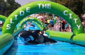 Slide the City, giant water slide