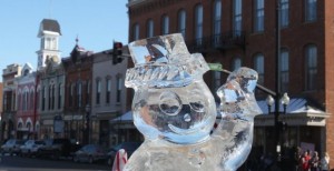 snowman ice carving festival medina